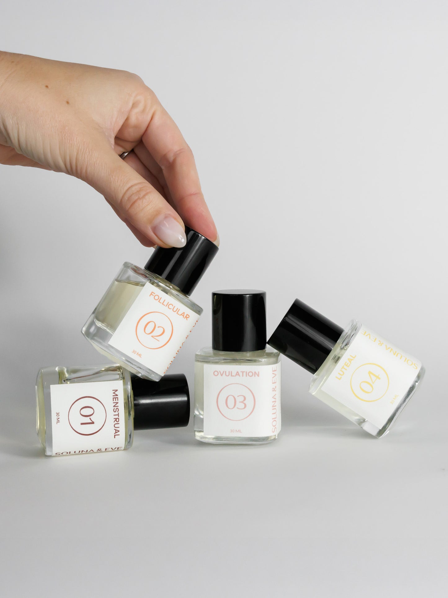 Soluna and Eve 4-phase perfume set for menstrual health