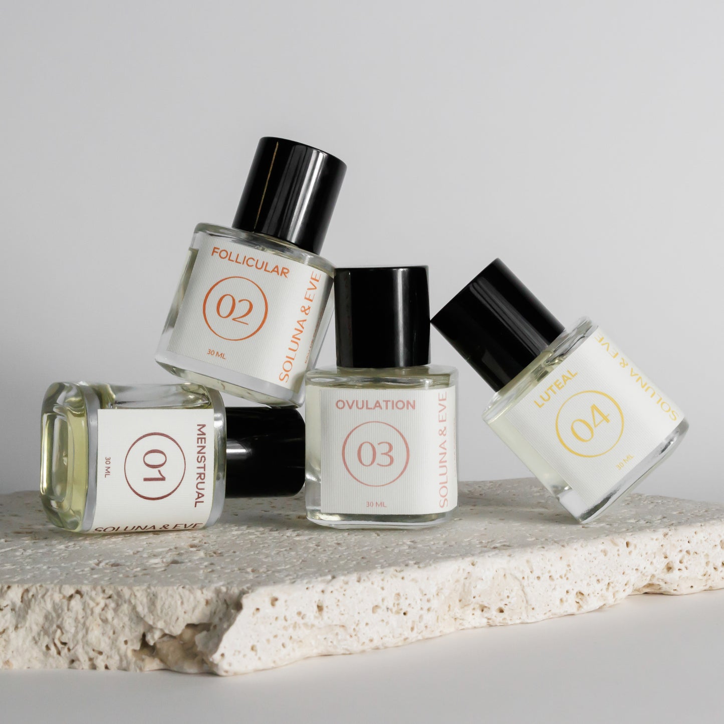 Hormone-safe natural perfumes aligned with menstrual phases