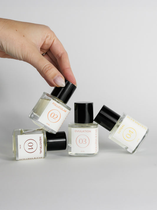 Soluna and Eve 4-phase perfume set for menstrual health