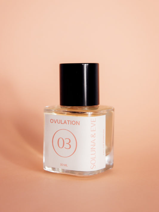 Floral perfume for ovulation phase with ylang ylang and jasmine